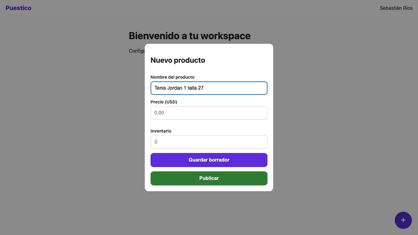 Pantalla de Sebastián Ríos en el paso 14 (/panel.html). Marcado: Escribió en “Precio (USD)”.
